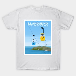 Llandudno Cable Cars - The Great Orme, North Wales T-Shirt